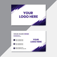 Fototapeta premium double sided business card design template.