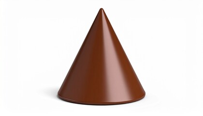 Fototapeta premium Chocolate cone isolated on white background