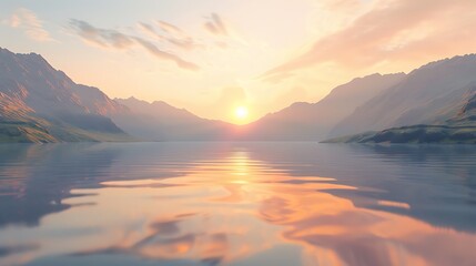 Fototapeta premium A surreal desert landscape with golden sand dunes stretching into the horizon under a starry sky