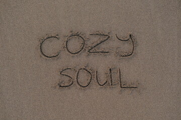 Cozy Soul &ndash; Handwritten Message on Volcanic Sand