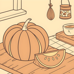 vector illustration of a pumpkin