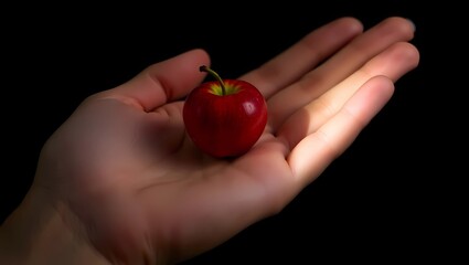 apple in hand