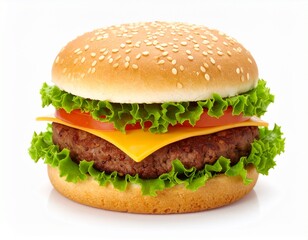 Zinger burger isolated on white background