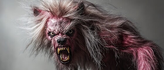 Ferocious werewolf mask