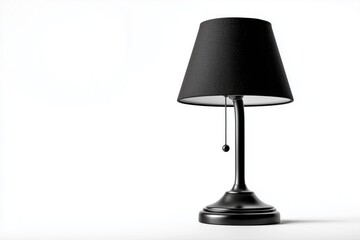 black desk lamp isolated on white