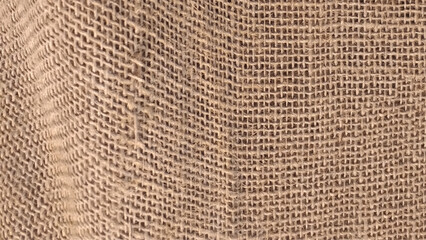 Jute pattern, rough burlap texture, canvas coarse cloth, brown woven rustic bagging. Natural hessian beige textile texture. Linen fabric backdrop. Threads background. Sackcloth surface. 
