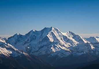 Fototapeta premium Azure Majesty: A Mountain's Embrace