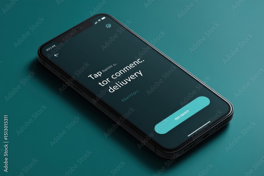 Poster Delivery Confirmation Interface Mockup Displaying a Clean Design on a Smartphone Screen