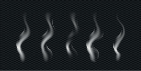 Smoke effect realistic set. Vector illustration