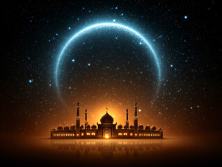 Eid al Adha Islamic with Goat, sheep Islamic Festival Art Arabic, Eid al Adha Mubarak Islamic festival social media banner and Eid Mubarak Post Template, isolated background	