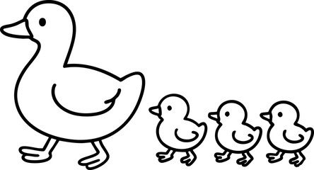 오리가족 오리 아이콘 duck family icon