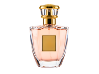 perfume bottle isolated on transparent background Generative Ai.
