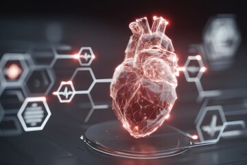 A glowing digital heartwave representing advancements in healthcare technology and innovation.