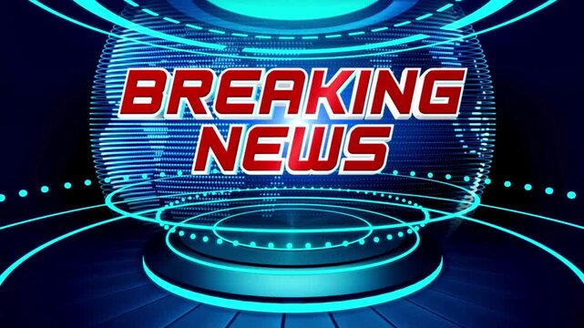 Animation of a breaking news. interlude