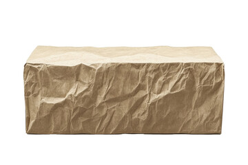 Crumpled Brown Paper Package Mockup Product Photography Background Texture