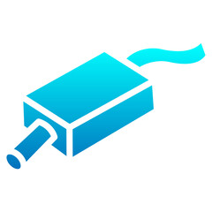 Exhaust pipe glyph gradient icon