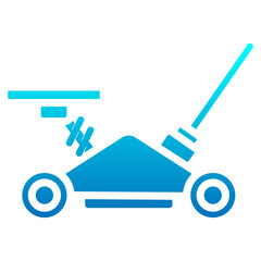 Car jack glyph gradient icon