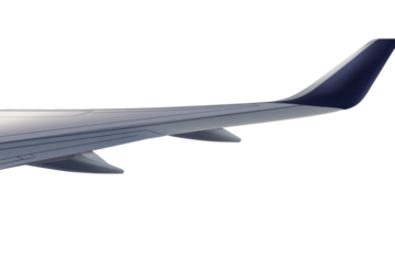 Airplane Wing in Flight Majestic View of Airplane Wing during Flight