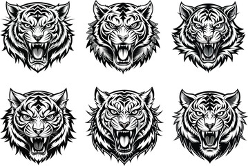 Tiger Head Tattoo Design Collection