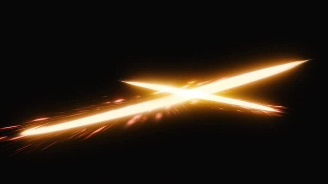 Glowing Orange Sword Trail - Dynamic 4K Action Loop