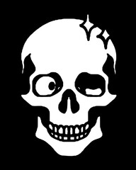 halloween skull vector illustration