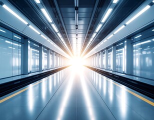 Obraz premium Modern subway tunnel