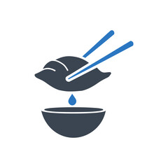 Dumpling Chopsticks Steam Drop Icon