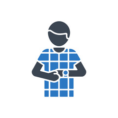 Casual Timing with Care Icon