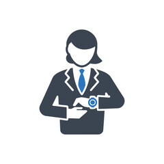 Business Woman Professional Icon