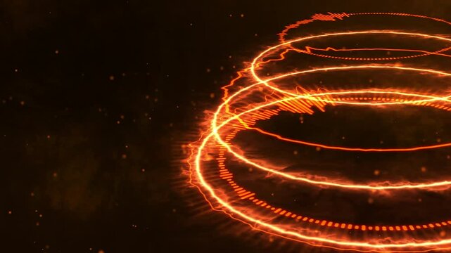 Music equalizer with dust particle, for music party, 4k footage