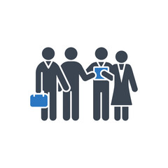 Fototapeta premium Teamwork Business Meeting Icon