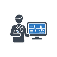Heart Monitor Diagnosis Icon