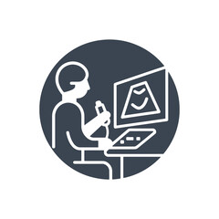 Medical Ultrasound Examination Icon
