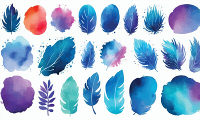 Hand-Drawn Watercolor Strokes & Splashes Vector Pack