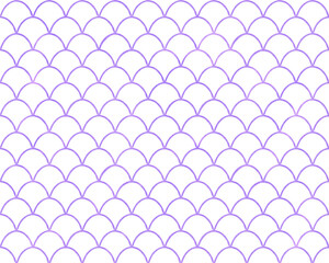 Hand drawn Japanese seamless pattern in purple. Elegant traditional wave design illustration. 