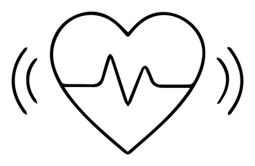 Vibrant Heartbeat Symbol Visualizing Vitality and Dynamic Wellness