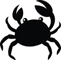 Adorable Cartoon Crab Silhouette A Fun Clipart Illustration