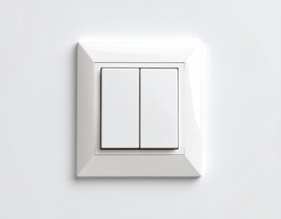 Modern White Dual Wall Light Switch