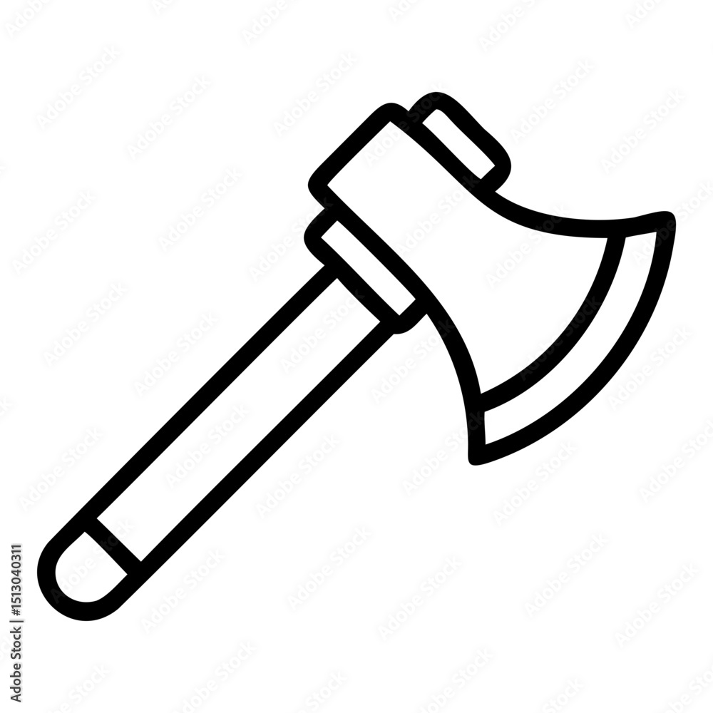 Poster simple axe vector silhouette image isolated for design use