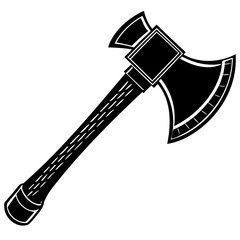 Simple axe vector silhouette image isolated for design use