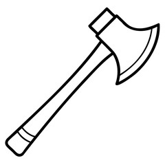 Black axe silhouette vector graphic on transparent background