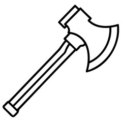 Axe icon vector silhouette isolated on transparent background