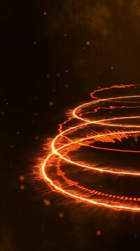 Vertical music equalizer with particle, for music party, 4k footage
