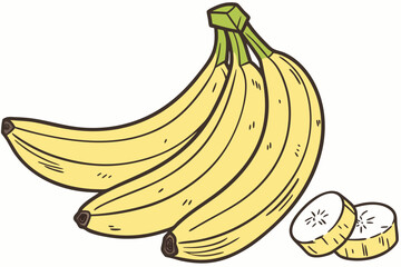 banana, fruit, food, isolated, yellow, healthy, ripe, tropical, white, bunch, fresh, sweet, eating, snack, bananas, organic, diet, freshness, object, vegetarian, peel, nature, raw, health, natural