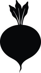 beetroot silhouette vector