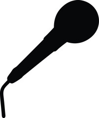 microphone silhouette vector