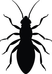 termite silhouette vector illustration