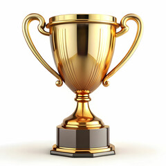 gold cup isolated on white background
