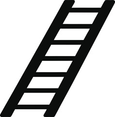 stairs silhouette vector illustration on transparent background