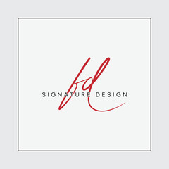 Vector Template for Initial Letter FD Logo - Elegant Monogram Logo for Alphabet F and D